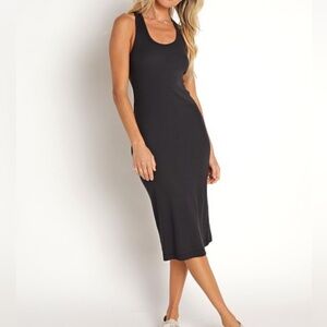 COMMANDO Lux Rib Racerback Dress | Black | Size S